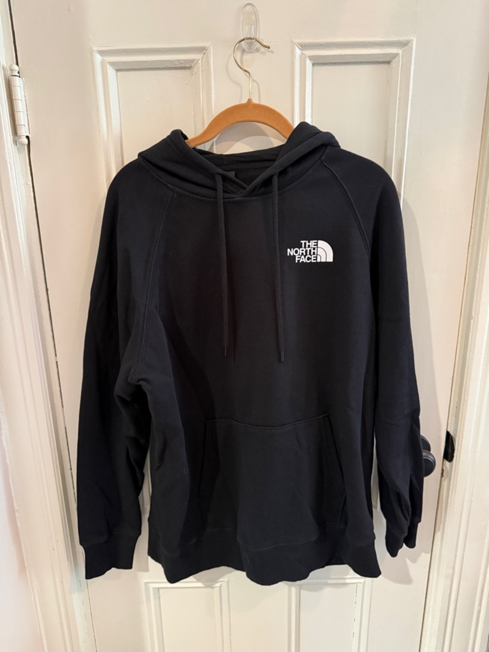 The North Face Black Pullover Hoodie with White Logo